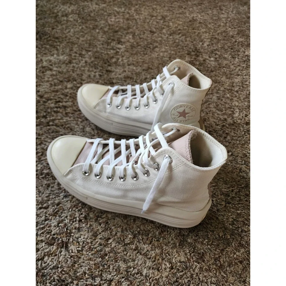 Converse Chuck Taylor All Star Move High Top Platform Egret Pink A03722C W9